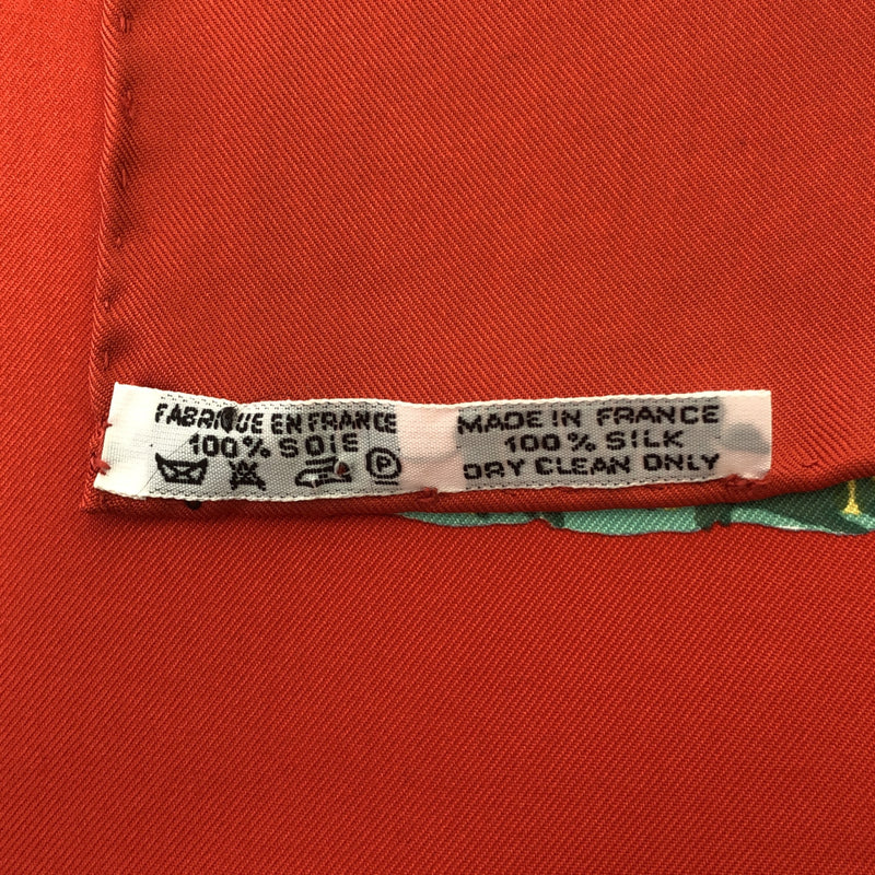 HERMES エルメス スカーフ カレ90 Nuba Mountain ヌバマウンテン シルク100 レッド系 箱有 H18169