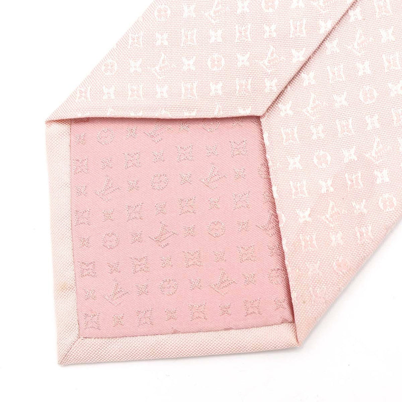 LOUIS VUITTON ルイヴィトン LV ネクタイ シルク100％ モノグラム ピンク 服飾小物 H20900