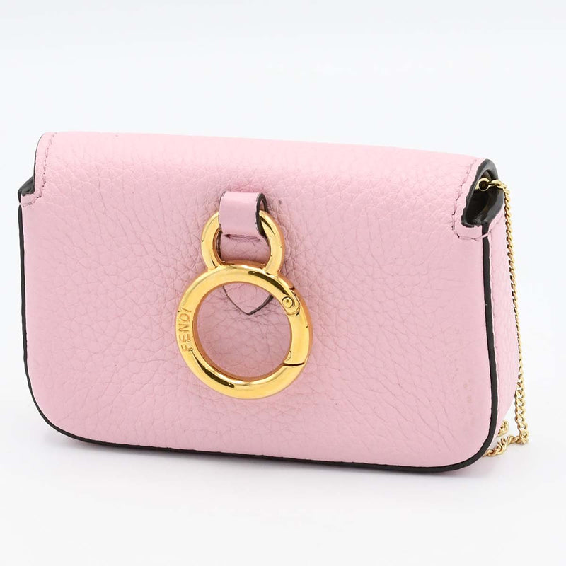 FENDI フェンディ 7AR844 ナノバケット チェーン ショルダーバッグ  鞄 ピンク 箱有 H19216