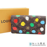 LOUIS VUITTON LV ルイヴィトン 財布 M81980 ポルトフォイユ・サラ 草間彌生 NM 箱袋 H23006!