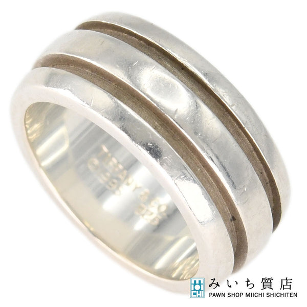 TIFFANY＆Co. ティファニー リング 指輪 アトラス グルーブド ダブルライン シルバー 925 約12.5号 約10g アクセサリー レディース ok998