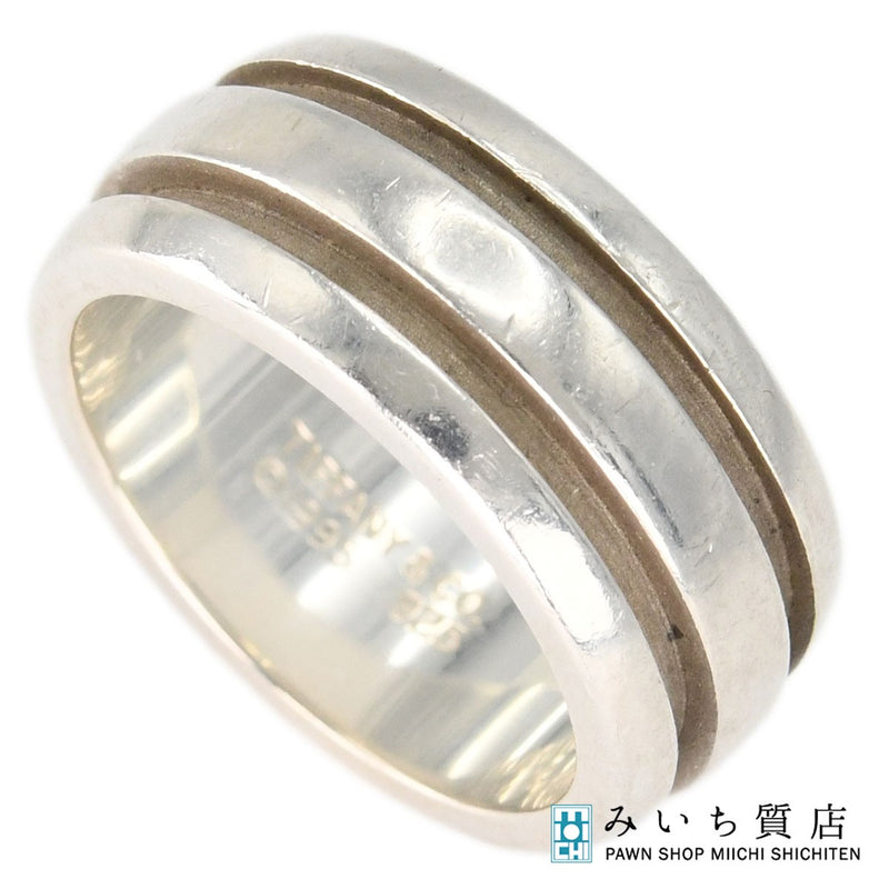 TIFFANY＆Co. ティファニー リング 指輪 アトラス グルーブド ダブルライン シルバー 925 約12.5号 約10g アクセサリー レディース ok998