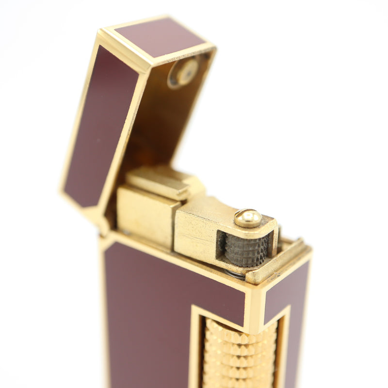 dunhill ダンヒル ガスライター US.RE24163 ローラー式 ボルドー ゴールドカラー 喫煙具 着火未確認 H2986