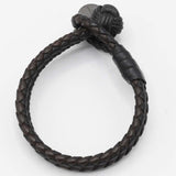 BOTTEGA VENETA ボッテガ レザー ブレス ブレスレット イントレチャート ブラック×ブラウン アクセサリー 箱 maki506