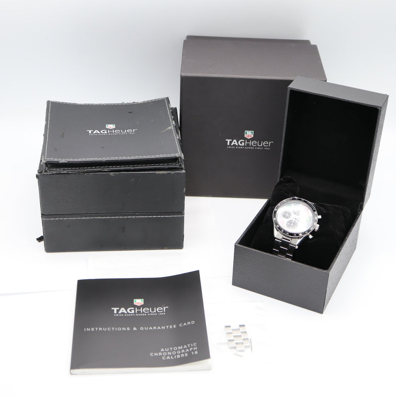 腕時計 稼働 TAG HEUER タグホイヤー CV201K BA0794 ブラックパール 自動巻き 600本限定 シェル文字盤 箱有 H1761