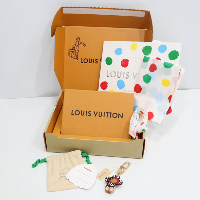 未使用 LOUIS VUITTON ルイヴィトン M01145 ポルト クレ ヴィヴィエンヌ インフィニティ ドット 草間彌生 チャーム 23k233-2