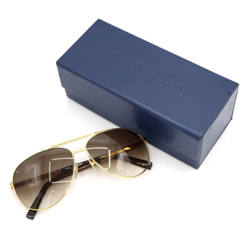 美品 LV ルイヴィトン サングラス Z0339U 948 アティチュード パイロット ダミエ ケース付 LOUIS VUITTON 23k617-1