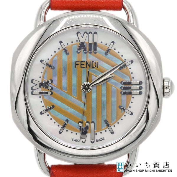 腕時計 稼働 FENDI フェンディ セレリア 80200-M クォーツ シェル文字