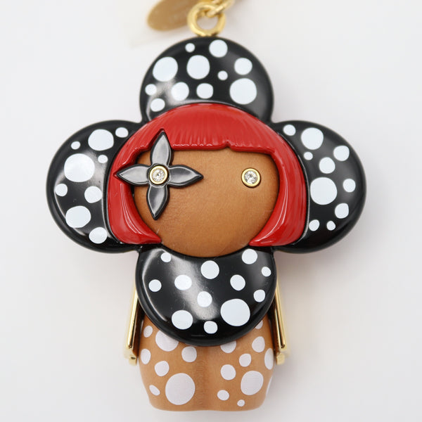 未使用 LOUIS VUITTON ルイヴィトン M01145 ポルト クレ ヴィヴィエンヌ インフィニティ ドット 草間彌生 チャーム 23k233-2