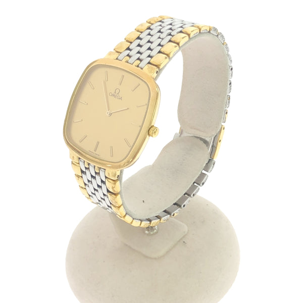 OMEGA オメガ 395 0877.2 cal.1378 デビル クォーツ ゴールド色文字盤 2025.6電池交換済 H9017