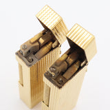 dunhill ダンヒル ガスライター 2点 US RE24163 ゴールドカラー ダイヤモンド柄 ストライプ柄 着火未確認 H12869