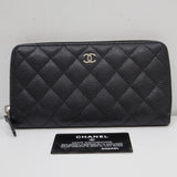 CHANEL シャネル 長財布 キャビアスキン ラウンドファスナー 25番代 ココマーク ブラックカラー ギャラ H12732