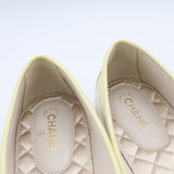 CHANEL シャネル G33470 パンプス シューズ エナメル パテントレザー ココマーク 37 1/2 靴 パステルイエロー 保管袋 H24329