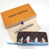 LV ポルトフォイユ・クレマンス ダミエ ブルー ペンギン 長財布 N64425 ルイヴィトン LOUIS VUITTON H1851