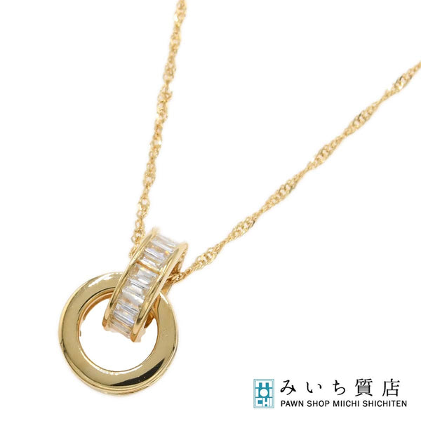 仕上げ済 ダイヤモンド ネックレス K18 D0.40 約1.9g ジュエリー