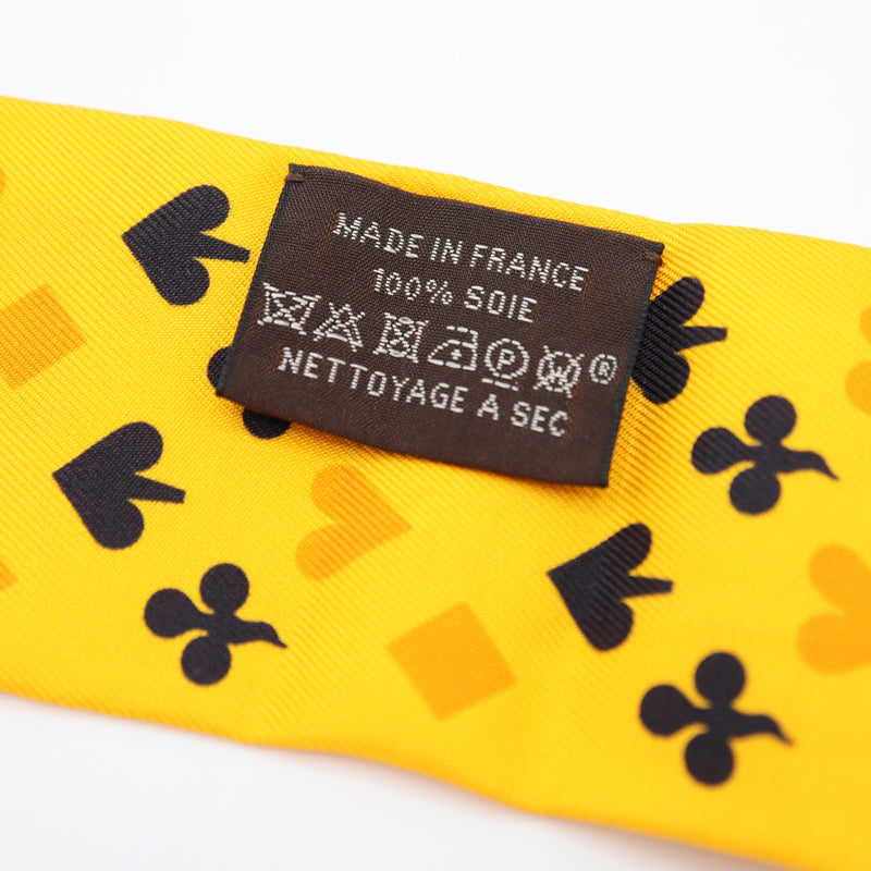 本日限り★ エルメス ツイリー トランプ柄 イエロー 新品未使用品 タグ付 HERMES エルメス ツイリー Jeu De Cartes ジュード カルツ トランプ柄