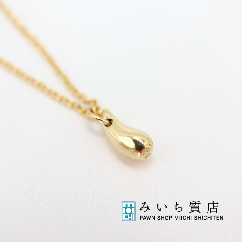 TIFFANY&Co. ティファニー ネックレス ティアドロップ 18k 総重量約2.2g ゴールド アクセサリー H17081