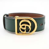 GUCCI グッチ ブレスレット GG レザー グリーン系 レディース アクセサリー H20589