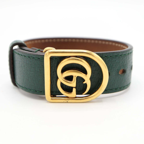 GUCCI グッチ ブレスレット GG レザー グリーン系 レディース アクセサリー H20589