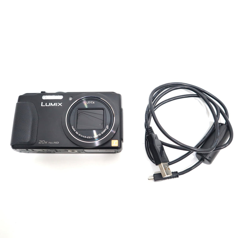 動作確認済み デジタルカメラ パナソニック Panasonic DMC-TZ40 LUMIX ブラック 黒 デジカメ 本体 24k636-2