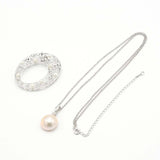 TASAKI タサキ ネックレス ブローチ 3WAY マベ真珠 マベパール シルバー925 約17.9g 箱保クロス H21406