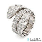 BVLGARI ブルガリ セルペンティ ヴァイパー リング フルパヴェダイヤモンド スネーク サイズL 13号 750 K18WG 14.3g ◆H21696
