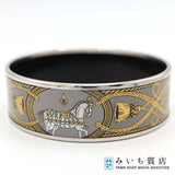 HERMES エルメス エマイユGM バングル 七宝焼き 馬 総重量約47.7g シルバーカラー アクセサリー レディース k1160