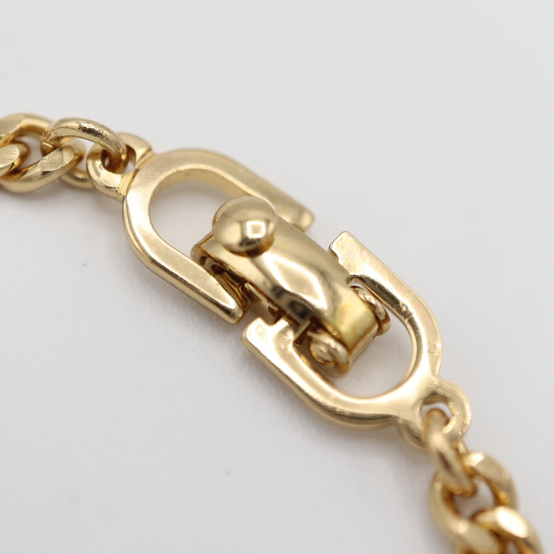 Christian Dior ディオール ブレスレット CDロゴ ラインストーン オーバル ゴールドカラー アクセサリー レディース M282-5