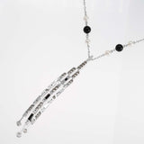 仕上済 MIKIMOTO ミキモト ネックレス パール オニキス K18 D0.84 17.7g ジュエリー 箱有 H17687