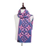 LOUIS VUITTON ルイヴィトン LV マフラー M73895 エシャルプ・ジャイアントポップ ウール100％ リバーシブル 箱有 M4393