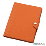 HERMES エルメス ユリスPM 手帳カバー ノートカバー レザー オレンジ H25552