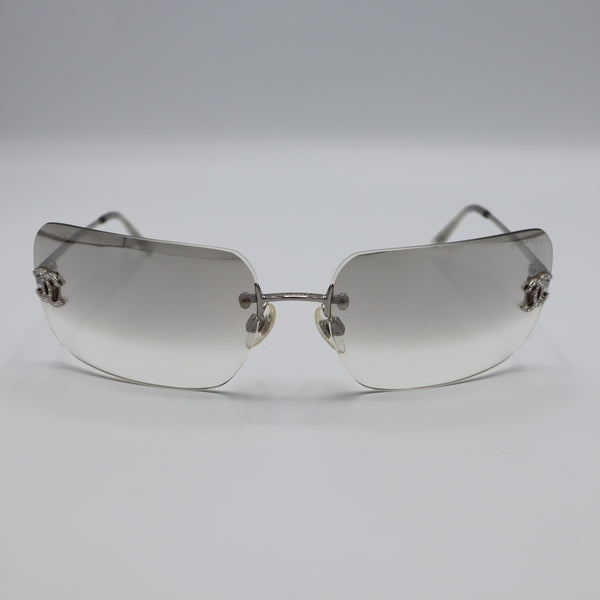 CHANEL シャネル ココマーク ラインストーン サングラス 4017-D c.159 /61 62□17 120 レディース グレースモーキーグラデーション ケース H9243