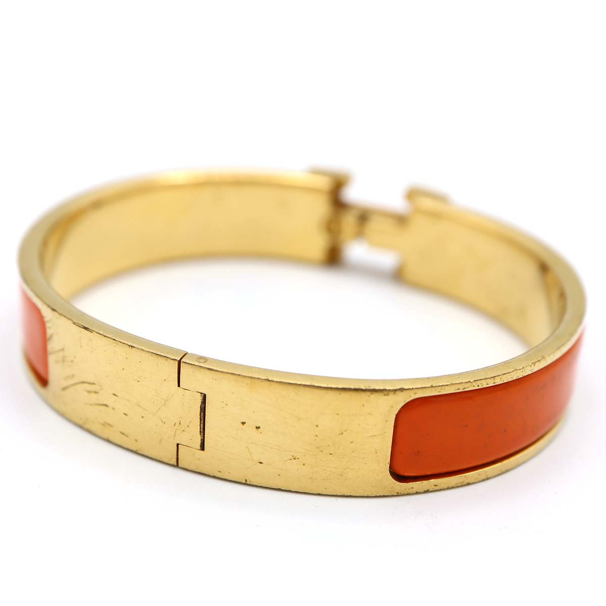 HERMES エルメス クリックH PM Hロゴ バングル ブレスレットゴールド