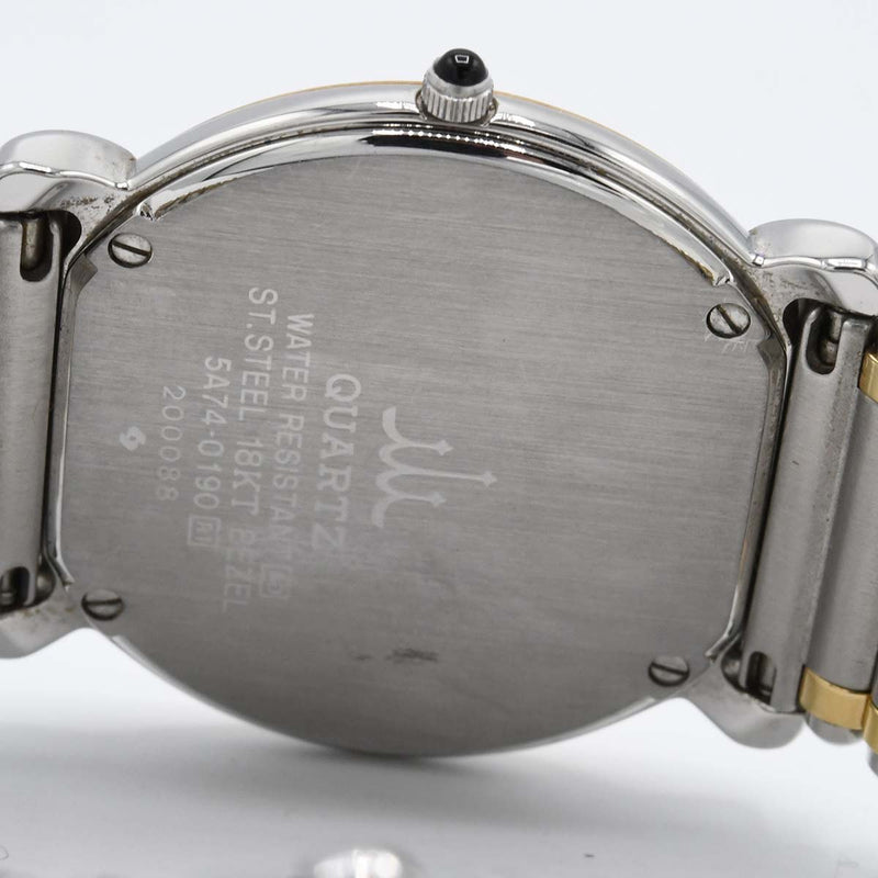 腕時計 稼働 SEIKO セイコー クレドール 5A74-0190 クォーツ SS×18KT コンビ シルバー色文字盤 2025.10電池交換済 maki436