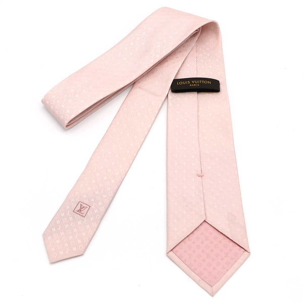 LOUIS VUITTON ルイヴィトン LV ネクタイ シルク100％ モノグラム ピンク 服飾小物 H20900