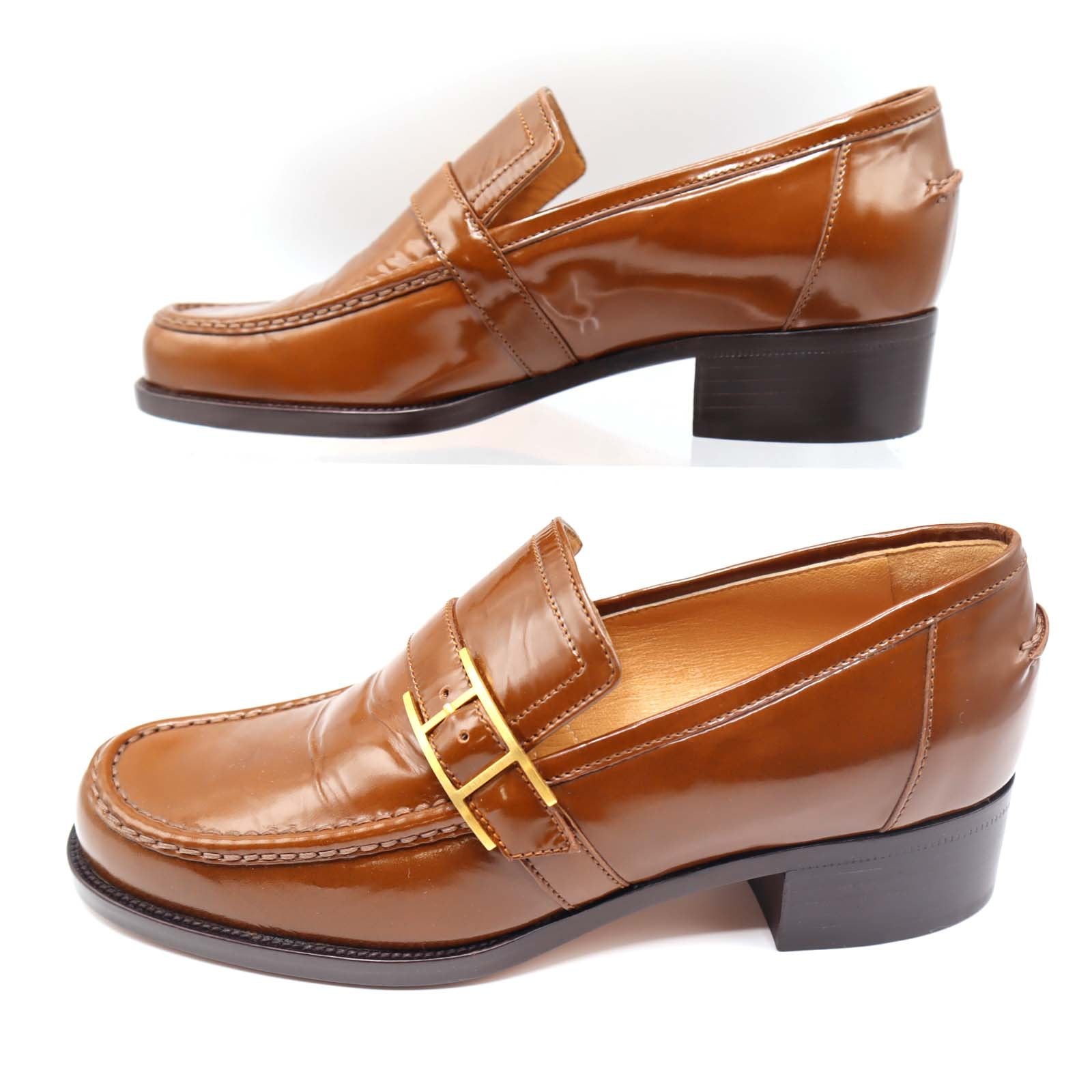 HERMES エルメス ローファー サイズ36 23cm ブラウン Sマーク