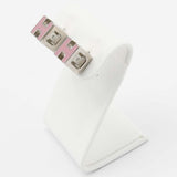 HERMES エルメス ピアス カージュ ド アッシュ Hキューブ Hロゴ シルバーカラー×ピンク アクセサリー H22450