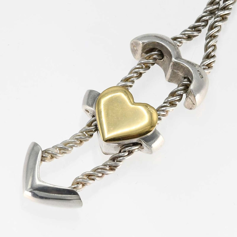 TIFFANY&Co. ティファニー ネックレス パズル ハート 925 750 コンビ ロープチェーン アクセサリー k322