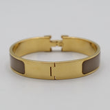 HERMES エルメス エナメルブレスレット クリックH ブレスレット バングル ゴールドカラー×ベージュ アクセサリー レディース ok1764