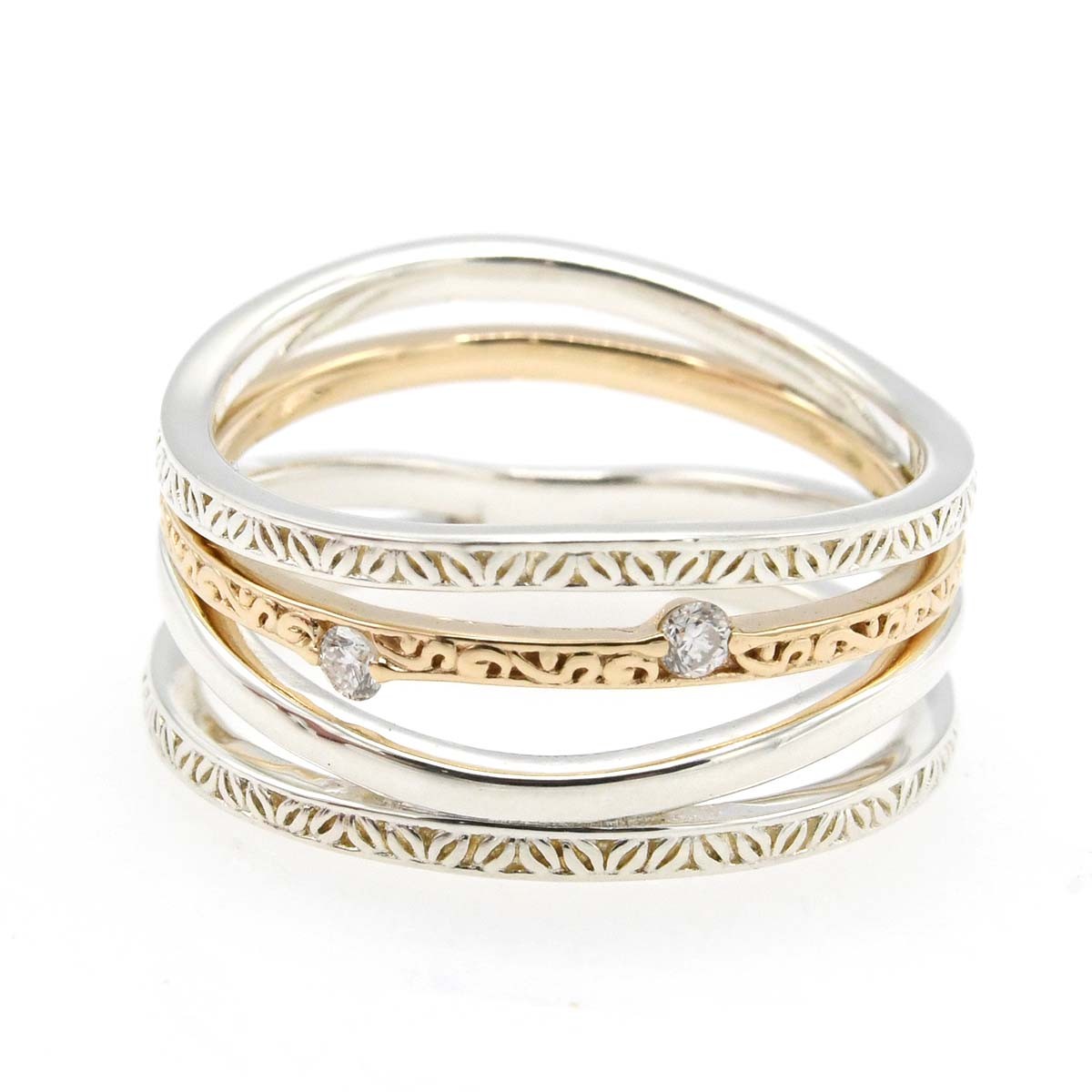 新品】agete アガット　シルバーリング　K10 ダイヤ　カイヤナイト シルバー／K10カイヤナイトリング | アガット(agete) | マルイ