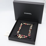 CHANEL シャネル ネックレス A24 ココマーク フェイクパール カラーストーン ピンク系 アクセサリー 箱有 H19938