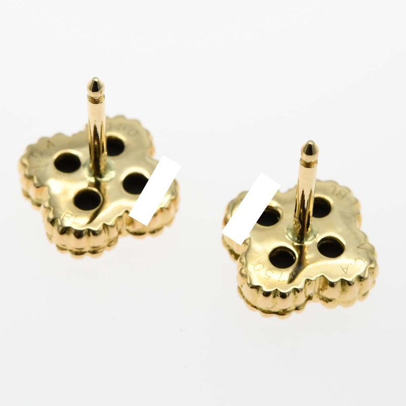 仕上済 VanCleef&Arpels VCA ヴァンクリーフ&アーペル ピアス スイートアルハンブラ オニキス 750 3.4g アクセサリー 箱有 H14949