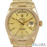 稼働 腕時計 ROLEX ロレックス 18038 18K 750 自動巻 デイデイト 約139.9g ゴールド色文字盤 H23626
