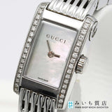 稼働 GUCCI グッチ 8600L ベゼルダイヤ クォーツ シェル文字盤 レディース 2025年7月電池交換済 eco66