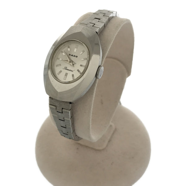 稼働 腕時計 RADO ラドー Bernina ベルニア 手巻き SS シルバー色文字盤 ベルト社外品 H.119