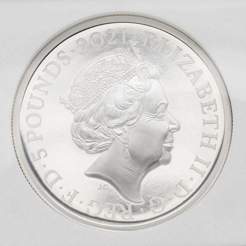 NGC FIRST DAY OF ISSUE PF70 ULTRA CAMEO 2021年 2オンス 5ポンド ゴシッククラウン ケース有 23k779-1