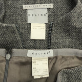 CELINE セリーヌ セットアップ 40サイズ スカート スカートスーツ ウール レディース グレー ok1893