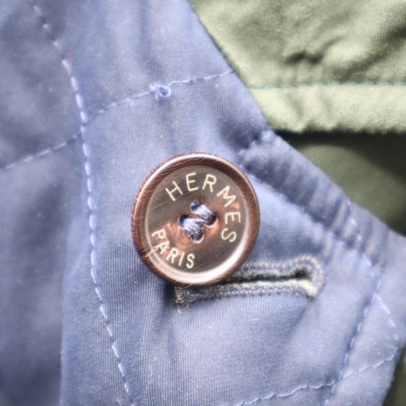 HERMES エルメス キルティングジャケット リバーシブル サイズ44 ネイビー メンズ 服 yo1319