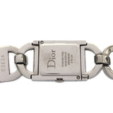 稼働 腕時計 Christian Dior ディオール D78-109 マリス クォーツ SS 黒色文字盤 替え黒革ベルト 2026.5月電池 H21254