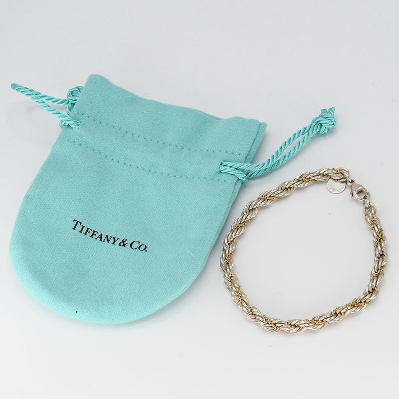 TIFFANY＆Co. ティファニー ツイスト ロープ スクリュー ブレス ブレスレット 925 シルバー 約13.3g アクセサリー レディース k329
